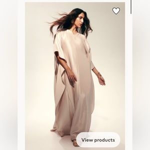 NUDE SHIMMERING KAFTAN